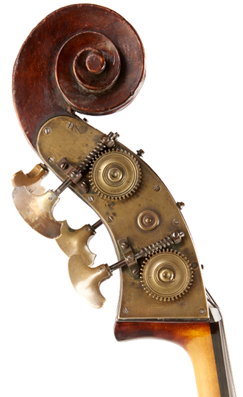 Fuber Double Bass left scroll