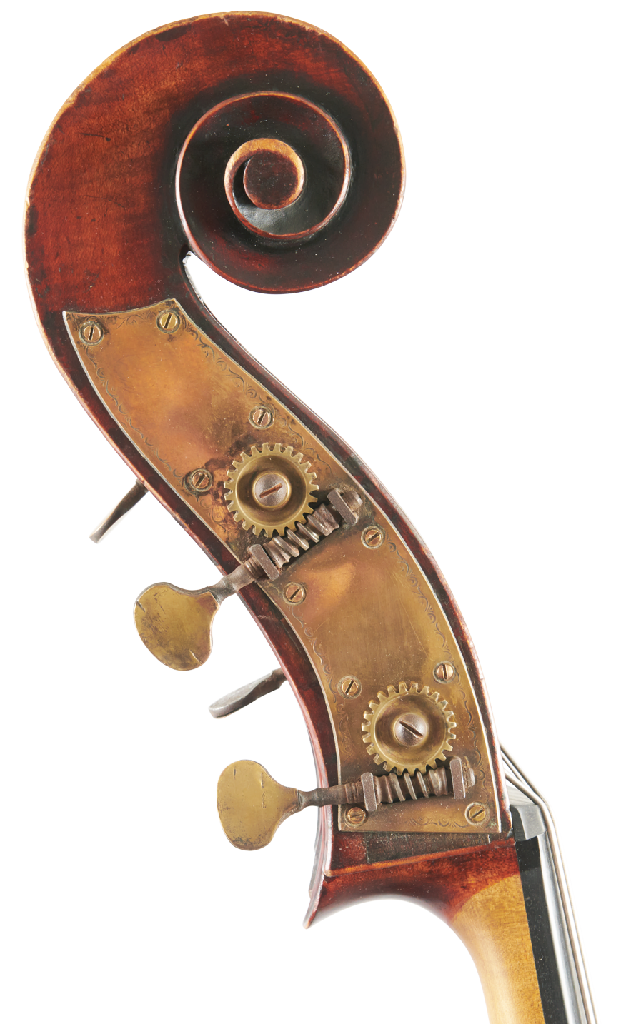 Fuber Double Bass left scroll